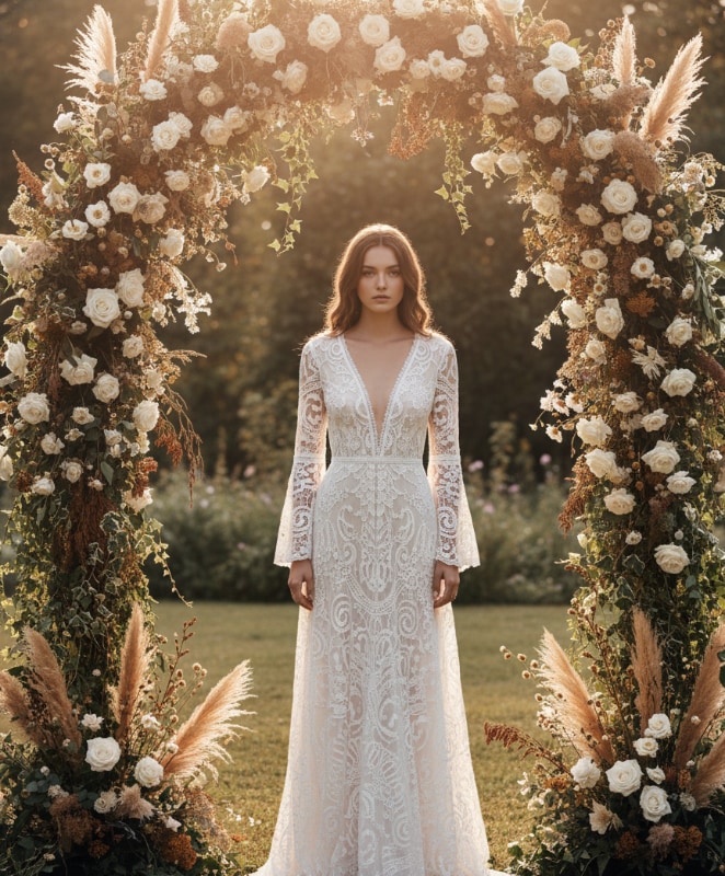 Gemini Boho Wedding Flower Arch 17