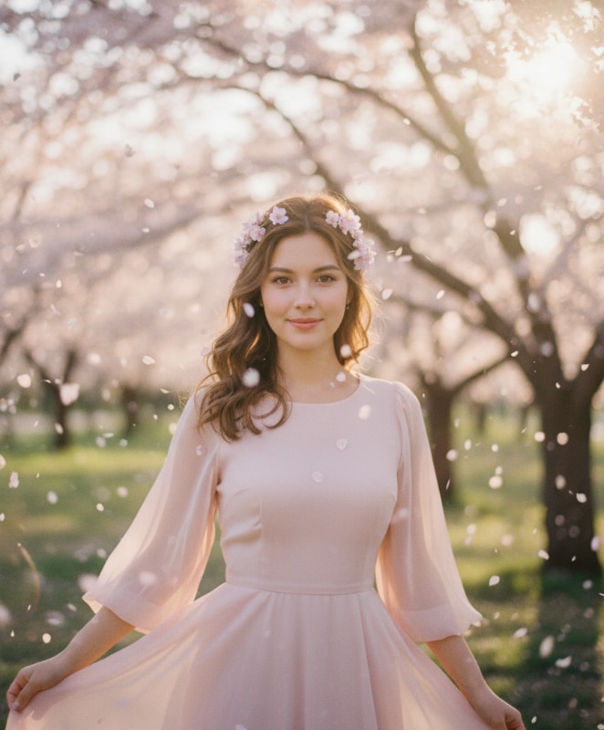 Gemini Cherry Blossom Portrait 5