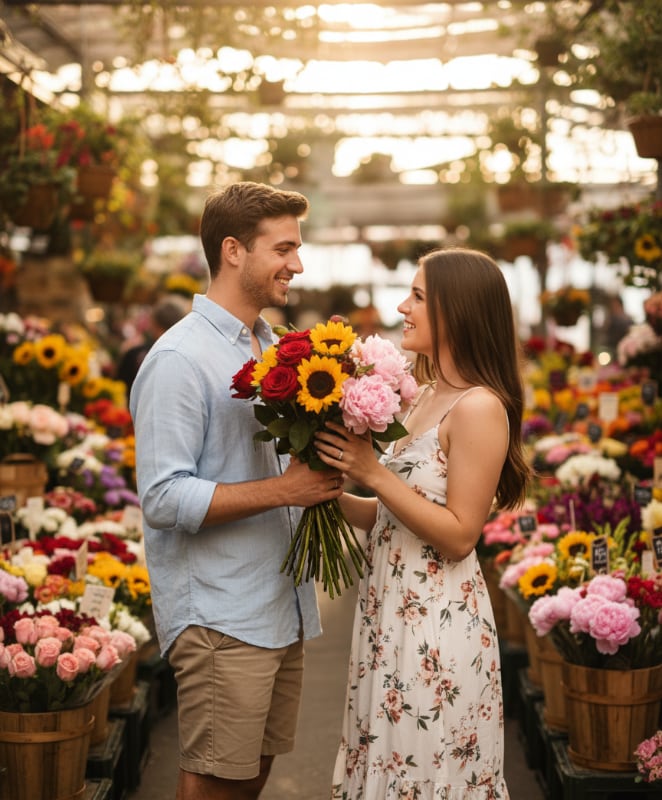 Gemini Flower Market Couple 16