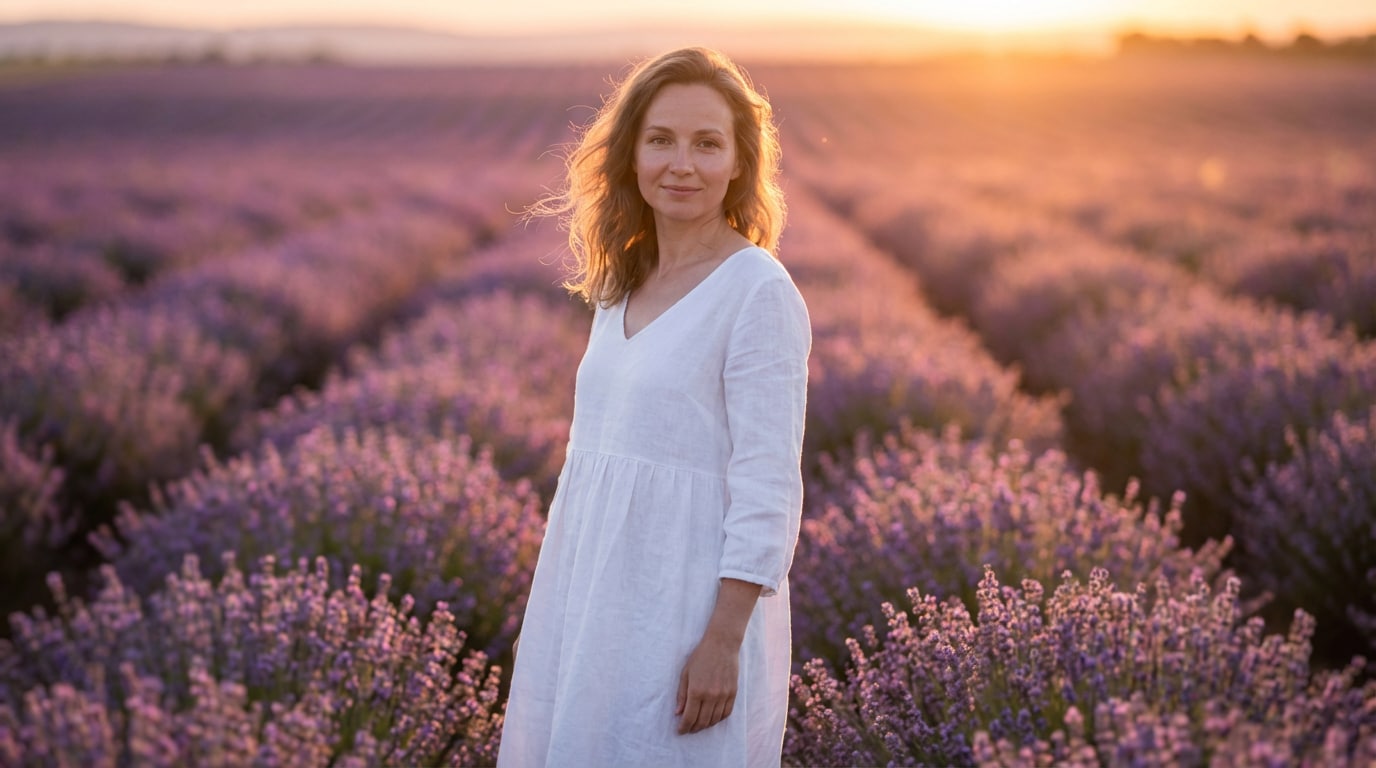 Gemini Lavender Field Golden Portrait 5