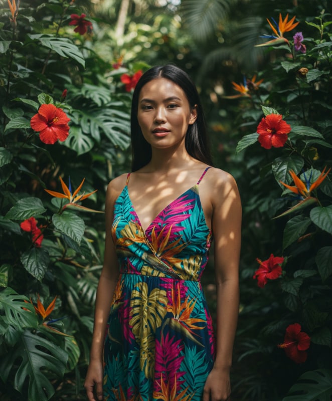 Gemini Tropical Red Flower Portrait 18