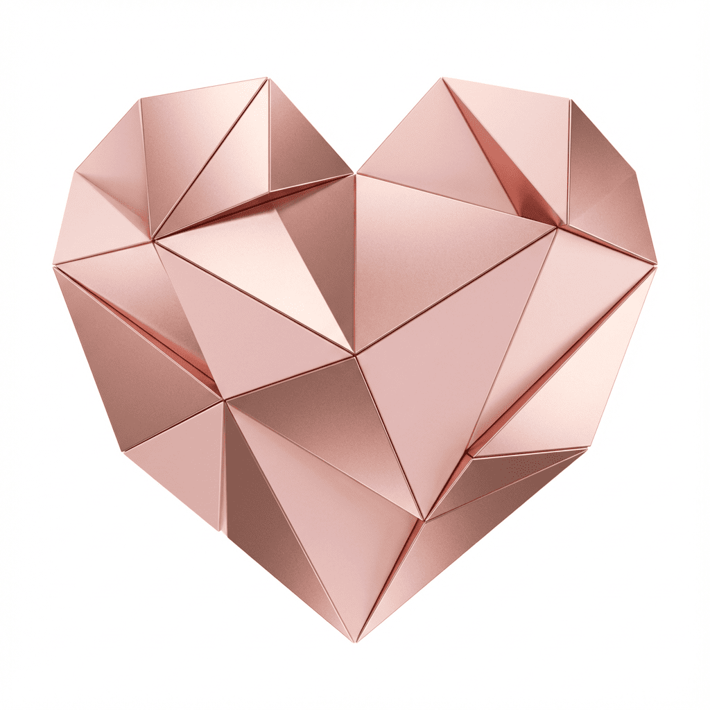 Geometric heart modern clipart