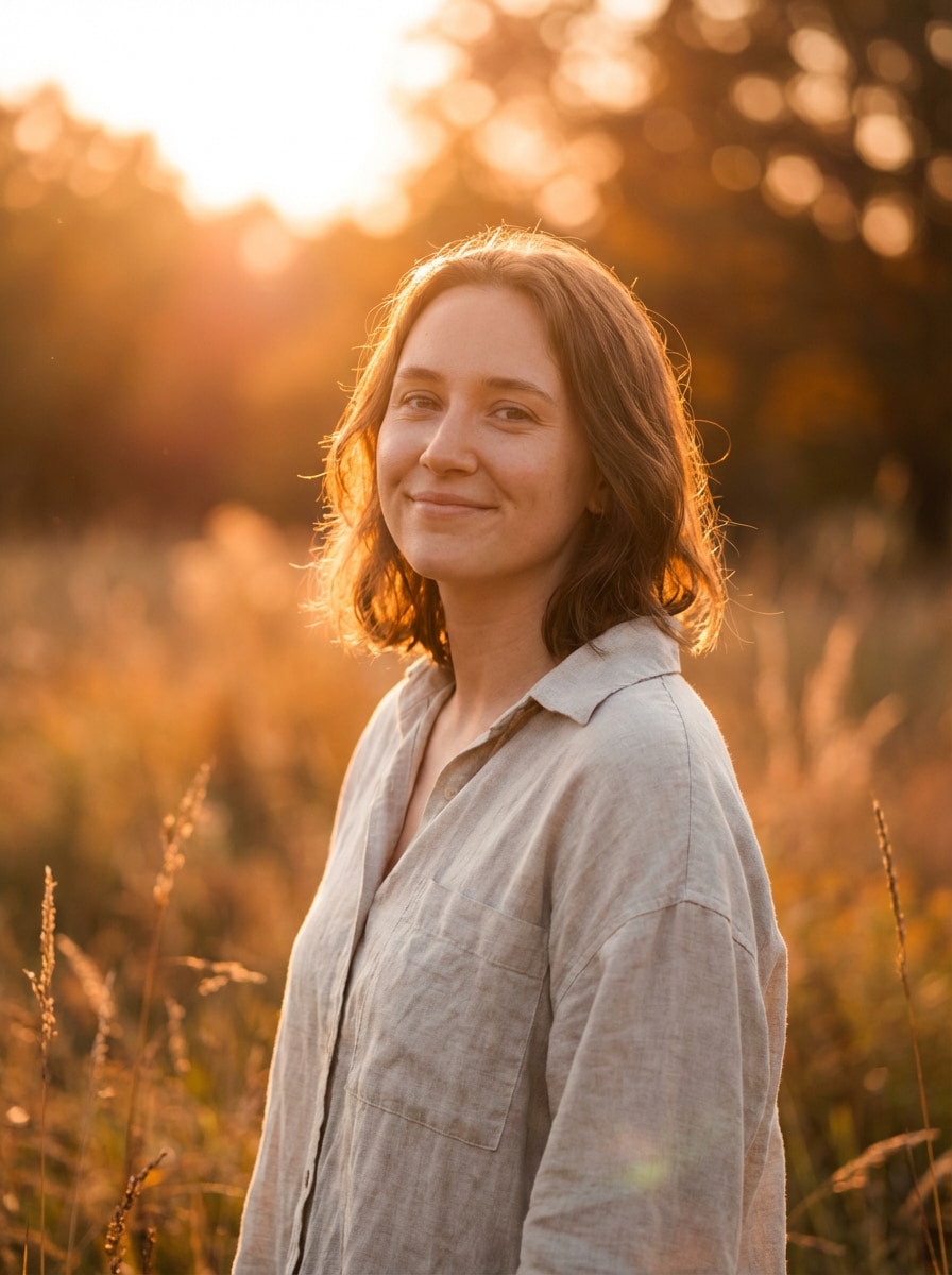 golden hour glow portrait avatar