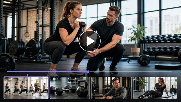Fitness post format analysis for gyms with Media.io Viral Studio