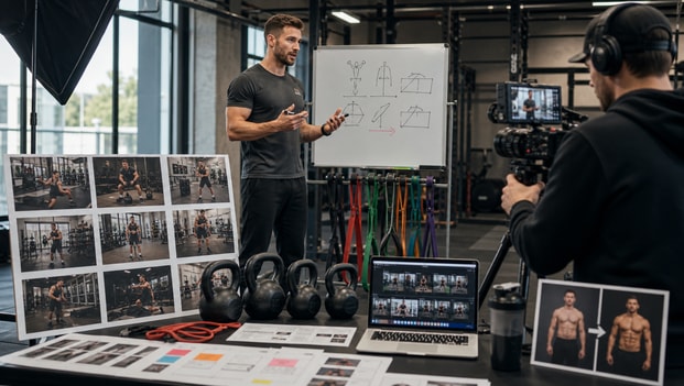 Original AI gym marketing content creation with Media.io