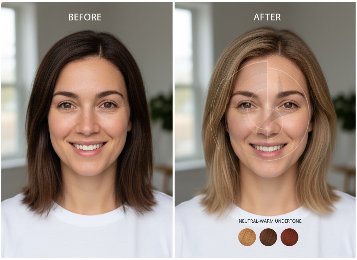 Hair color selection based on skin undertone