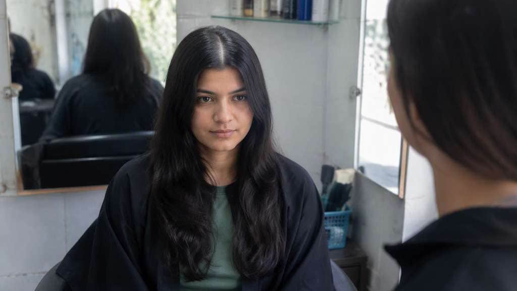 Center Part hairstyle