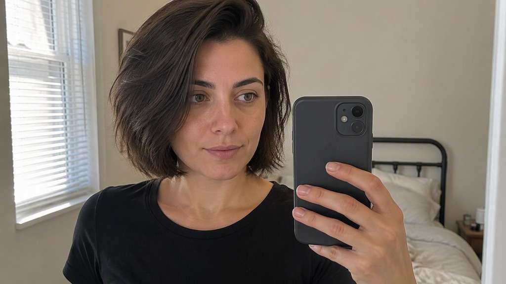 Deep Right Side Part hairstyle
