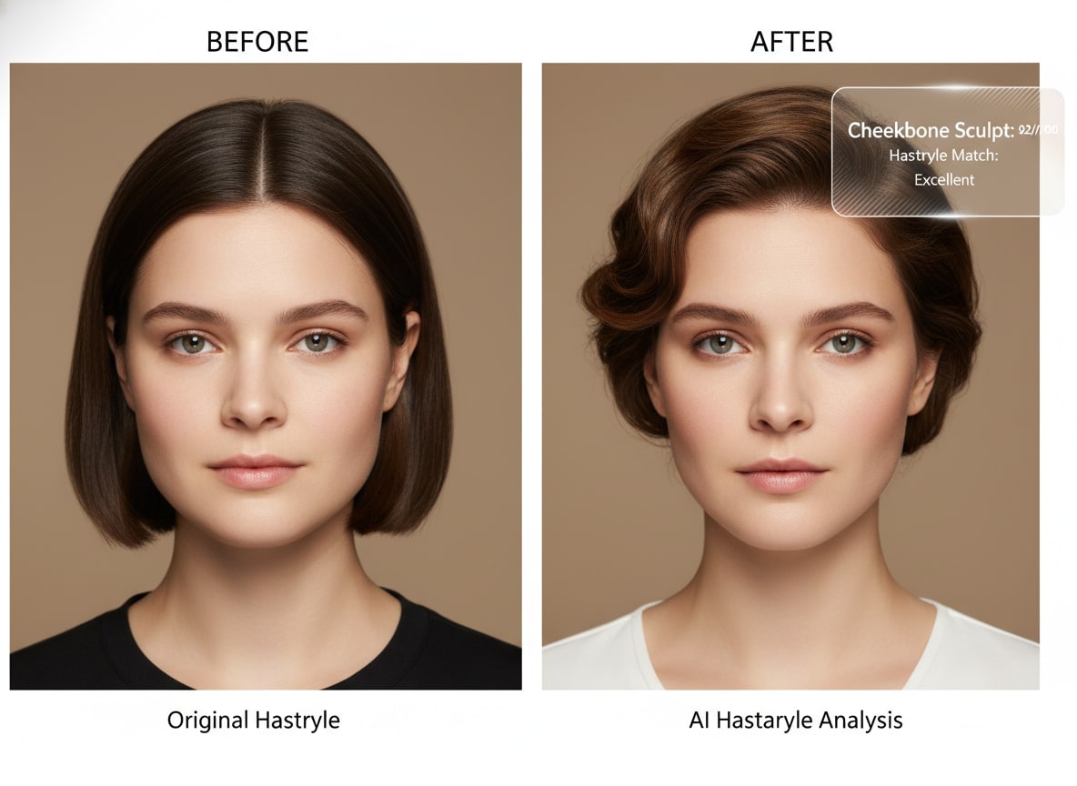 Hairstyle suggestions based on cheekbone structure