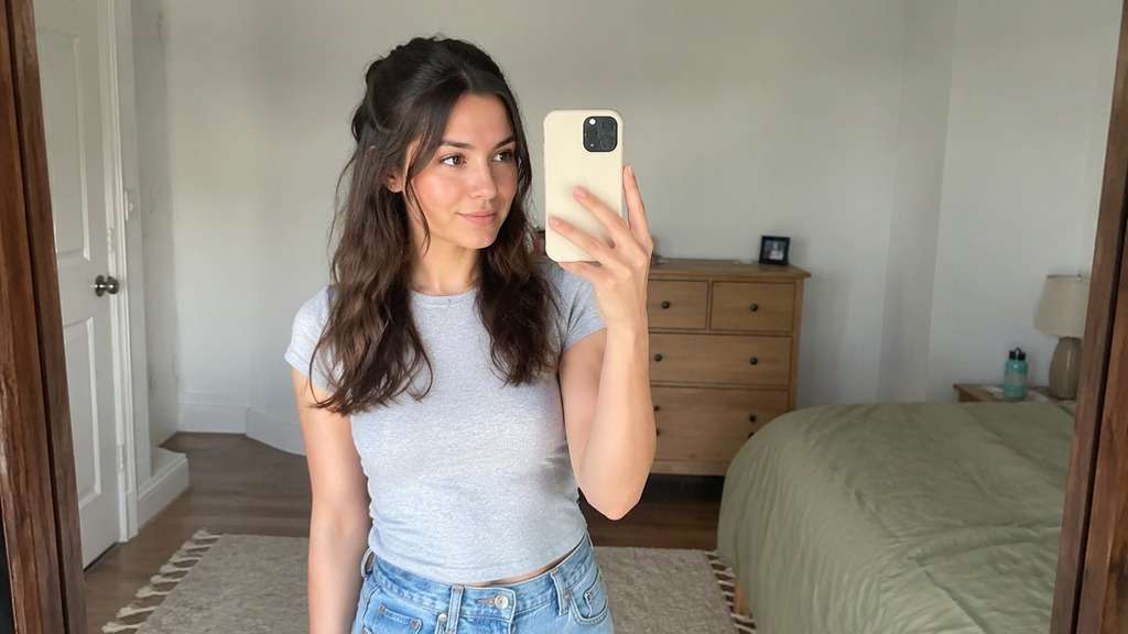 Classic Half Up Half Down hairstyle