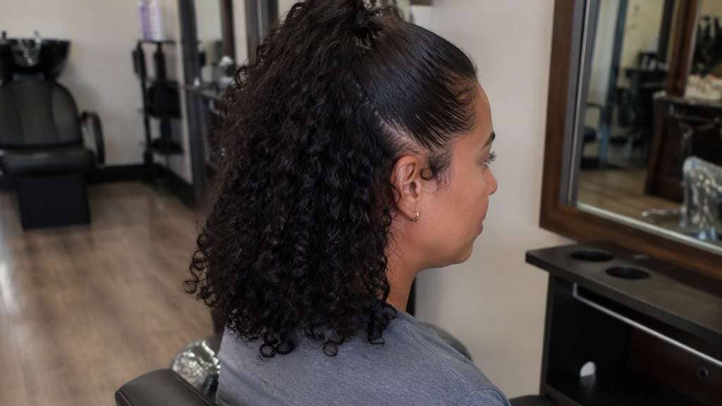 Curly Half Ponytail hairstyle