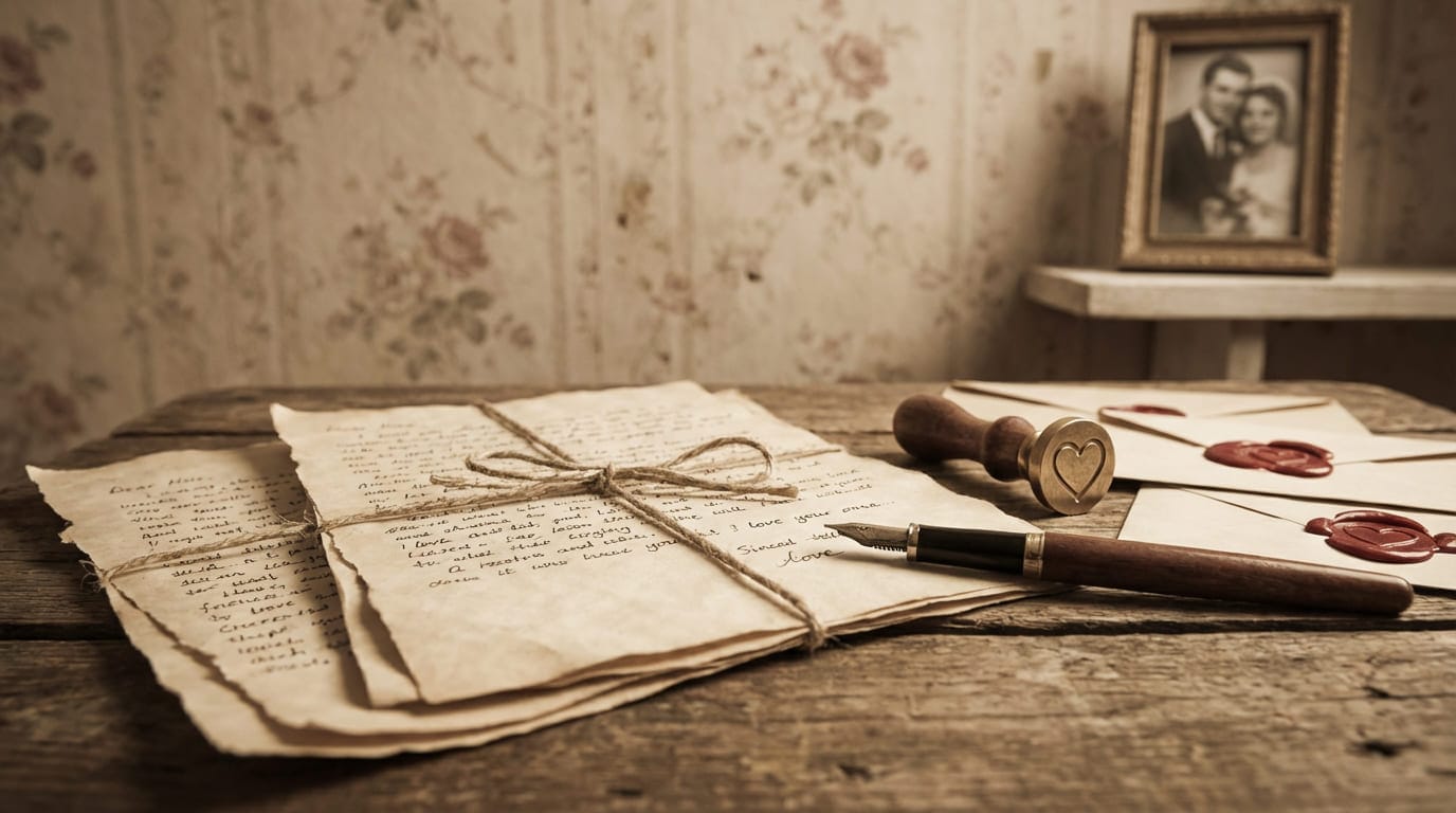 Handwritten Valentine love notes wallpaper