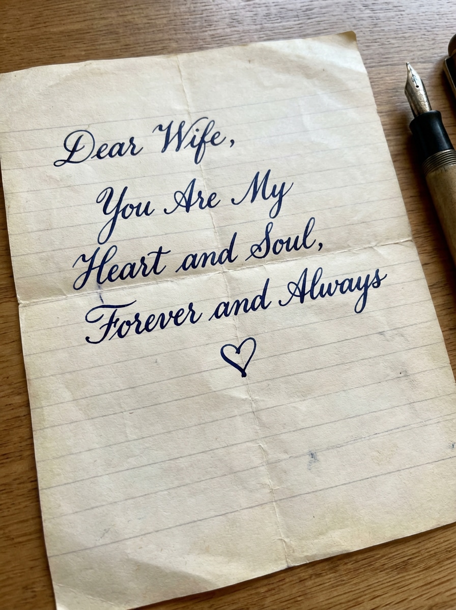 Handwritten Valentine's Day Card for Wife