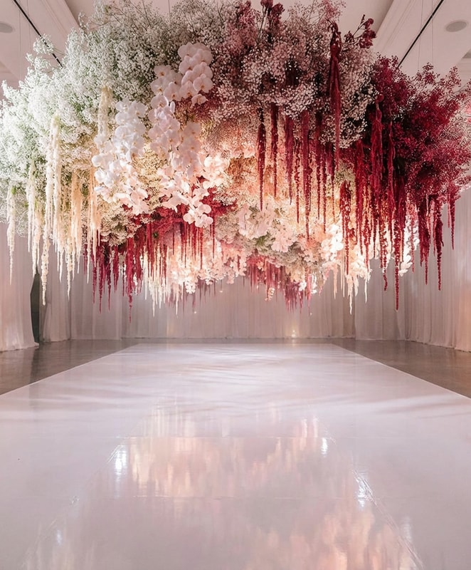 Hanging Floral Cloud - valentine photo backdrop