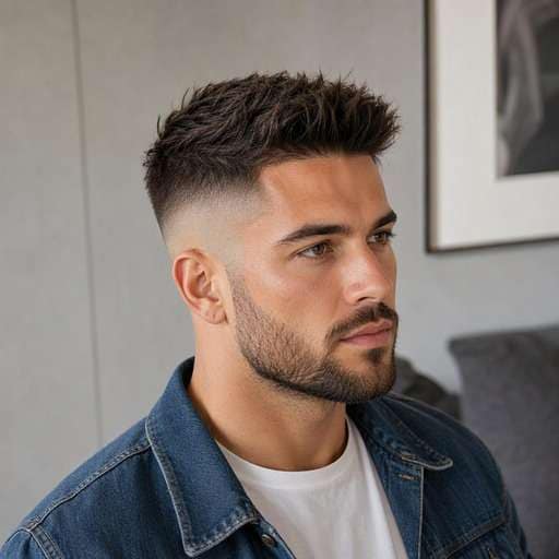 High Fade With Beard hairstyle preview
