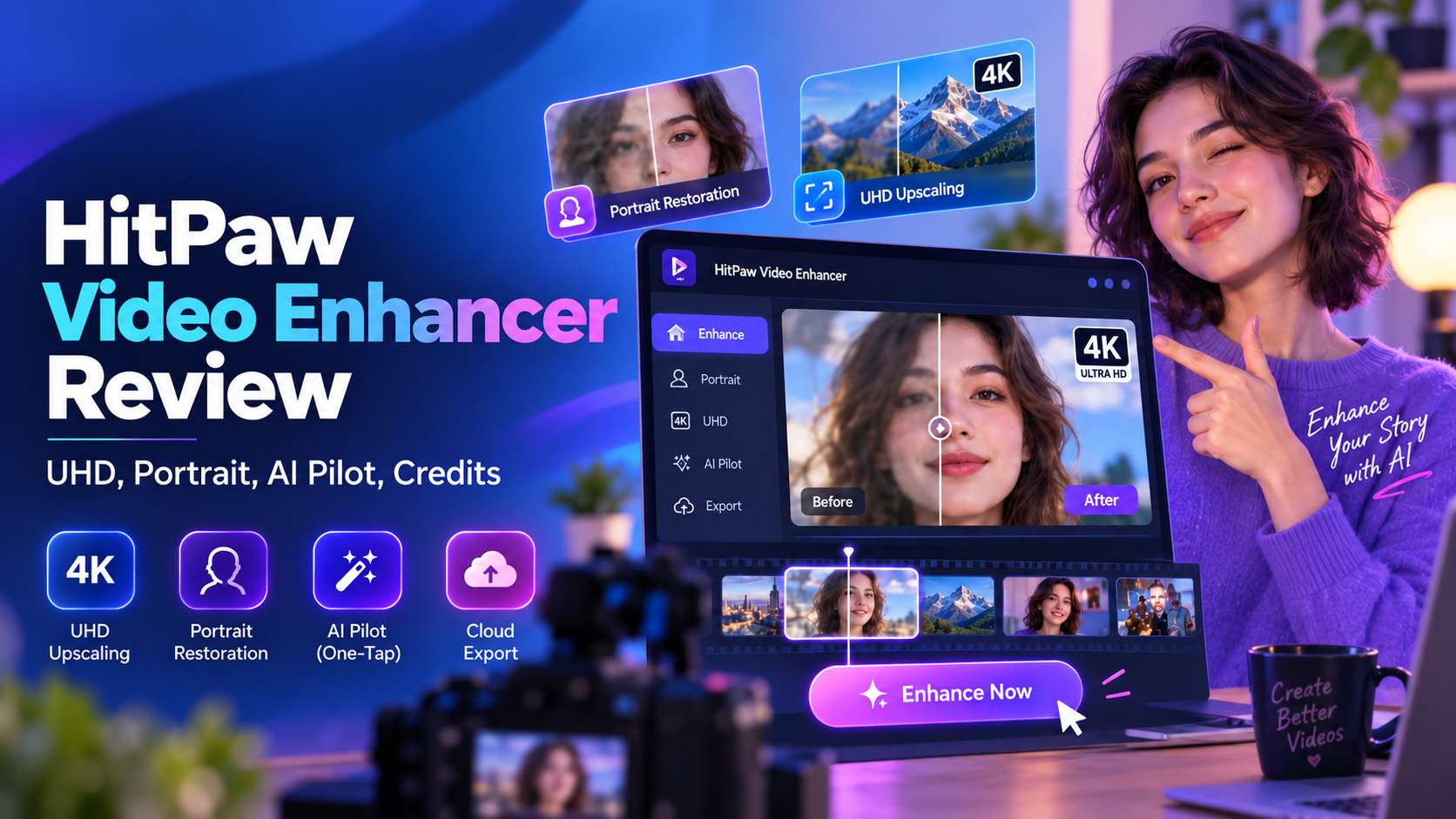 HitPaw Video Enhancer Review: VikPea Is Better in 2026, but Check the Credit Costs