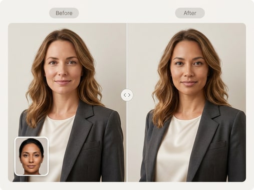 Friends swapping faces for Instagram meme