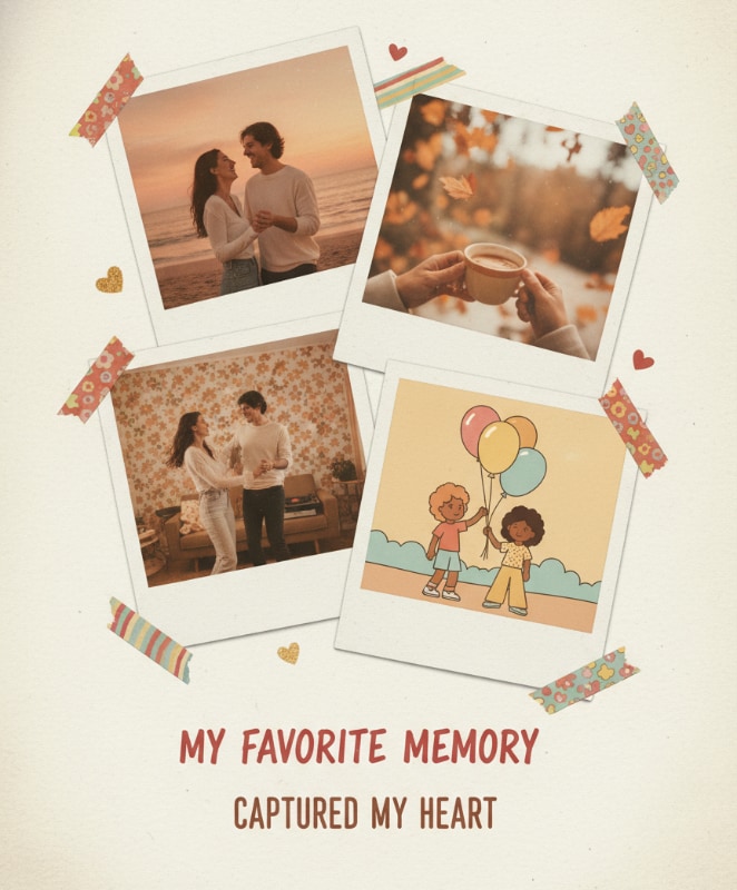 Instant Photo Polaroid Valentines Card Girlfriend Favorite Moments Captured