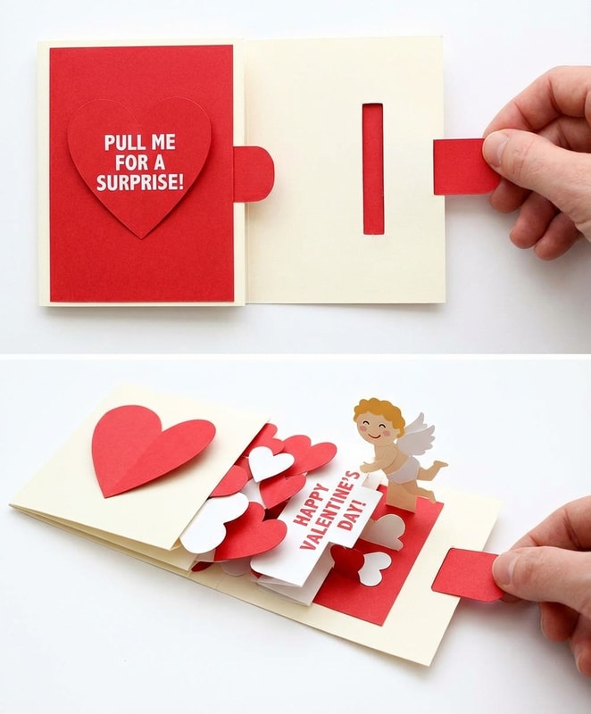Interactive Slider Valentine's Card for Boyfriend with Moving Hearts