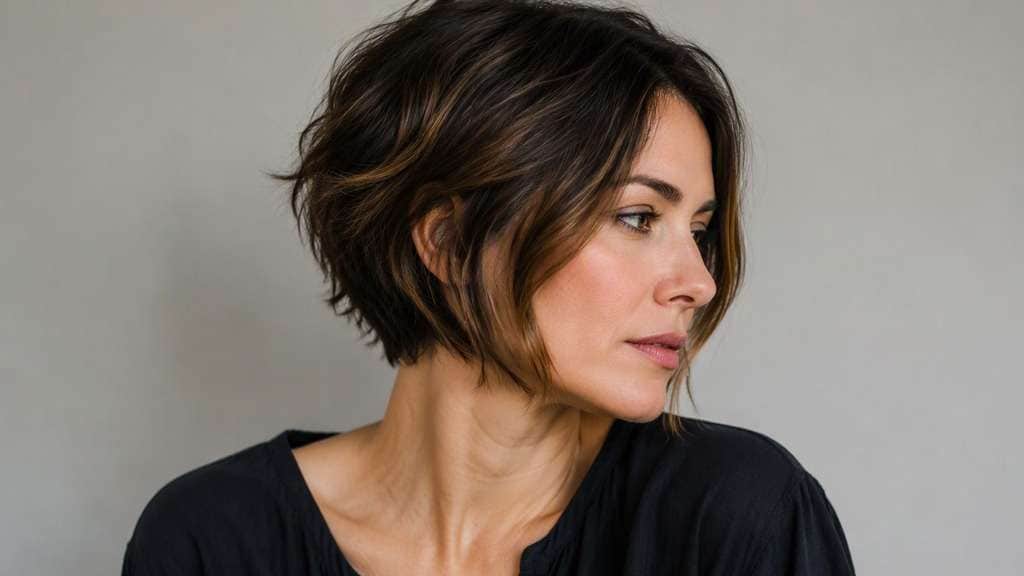 Textured Stacked Inverted Bob