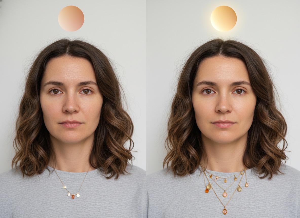 Jewelry pairing with AI skin tone test