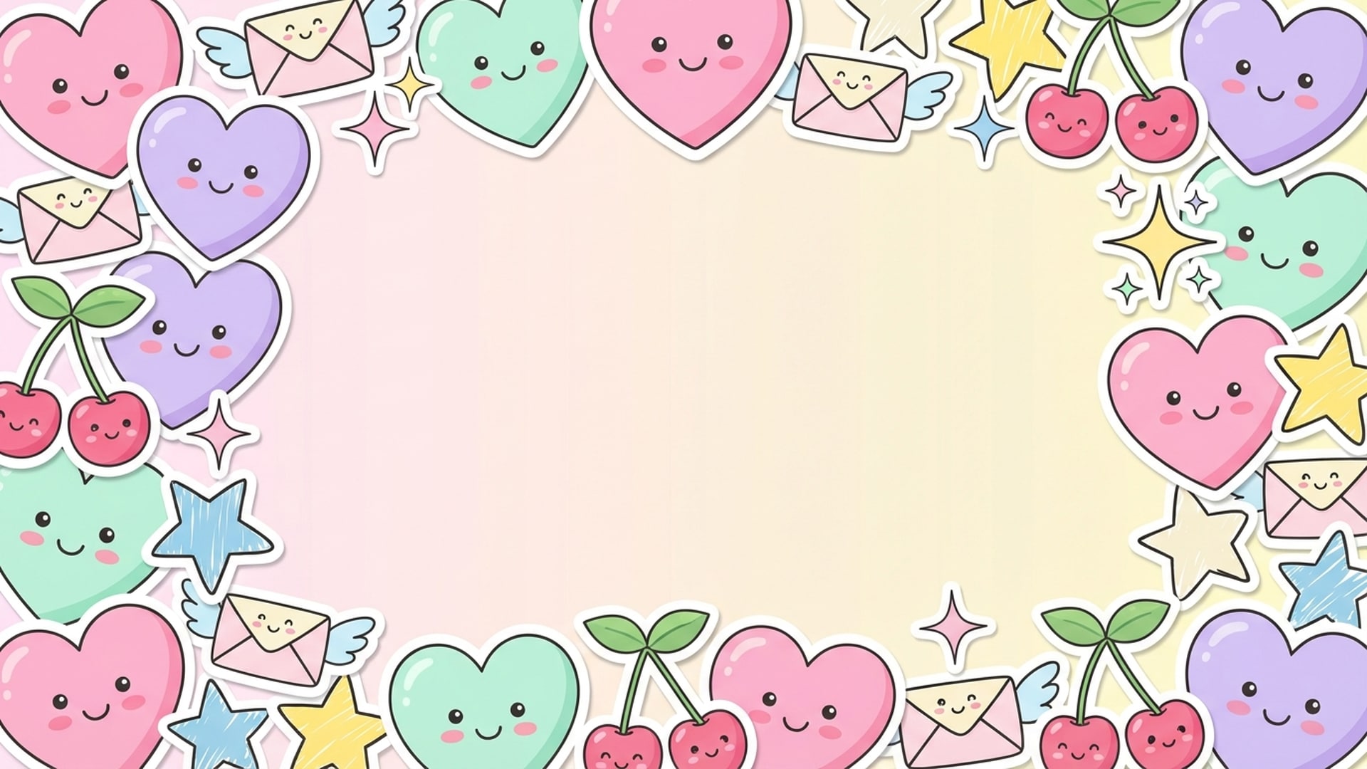 Kawaii Sticker Heart Party