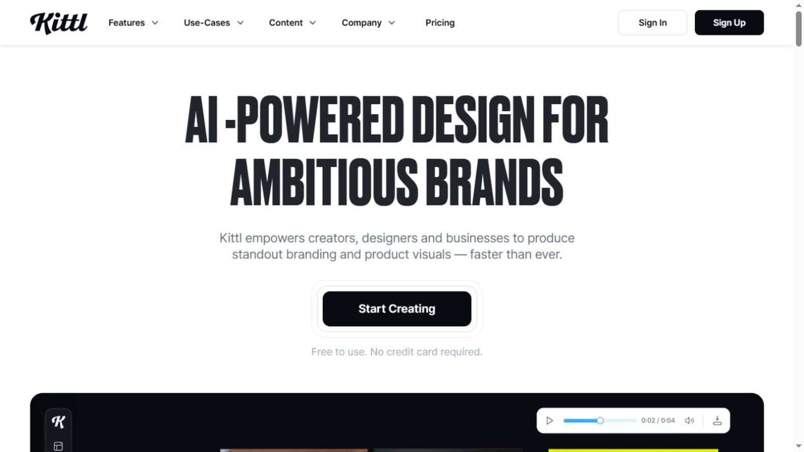 Kittl official design platform interface for typography and merchandise