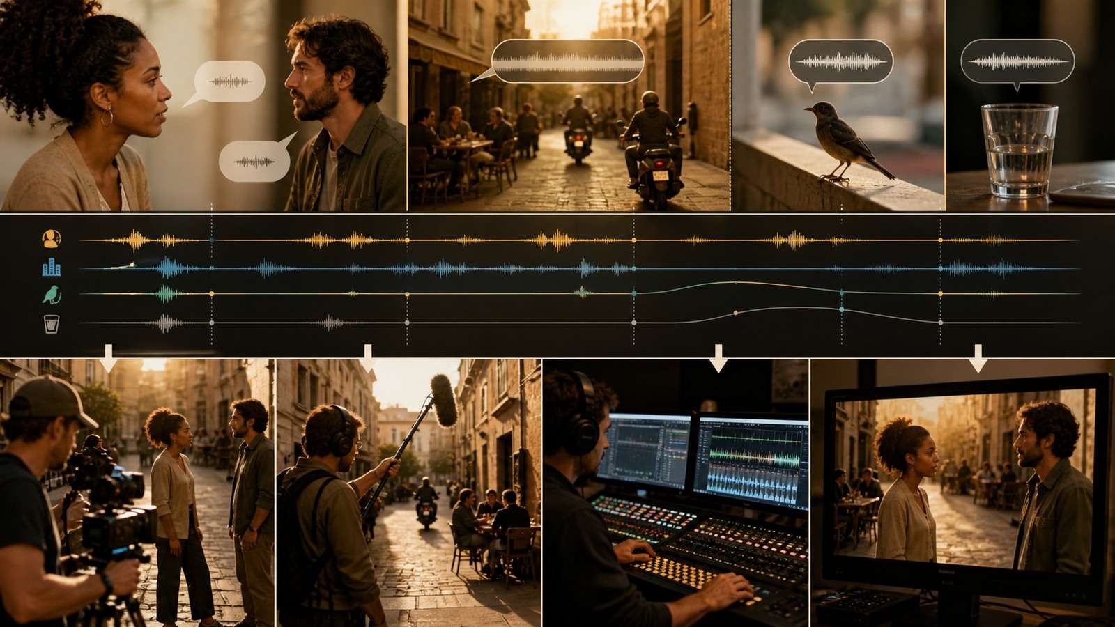 What Does Native Audio Mean in Kling 2.6? visual example for Kling 2.6 audio prompts