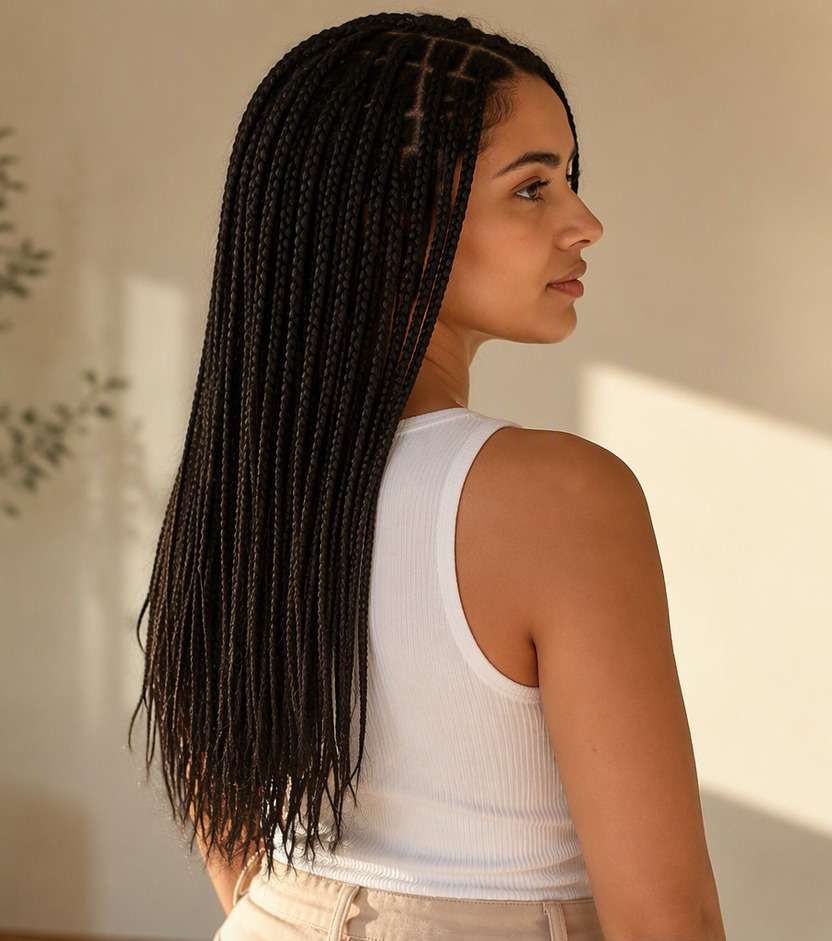 Knotless Braids after hairstyle try on
