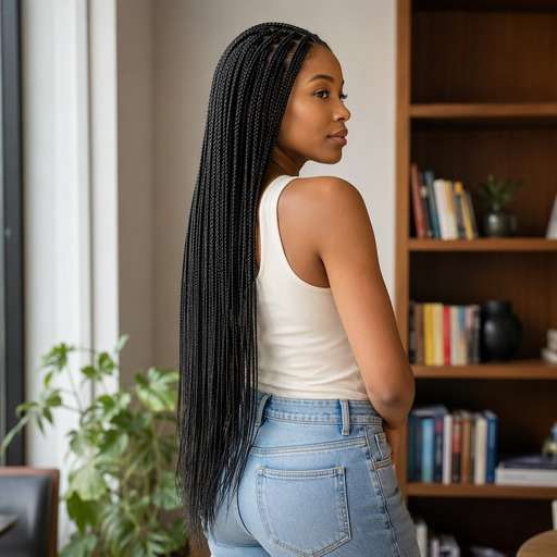 Small Waist-Length Knotless hairstyle photo preview