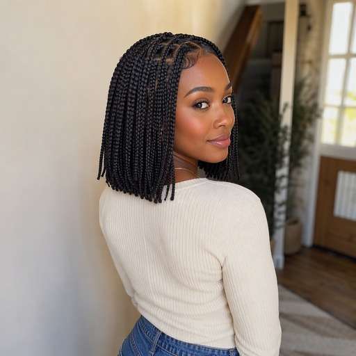 Knotless Bob hairstyle photo preview