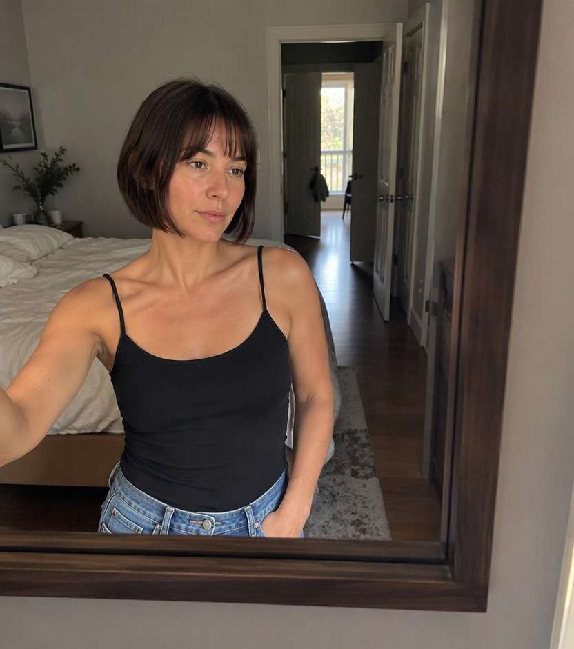 Short Bob with Air Bangs