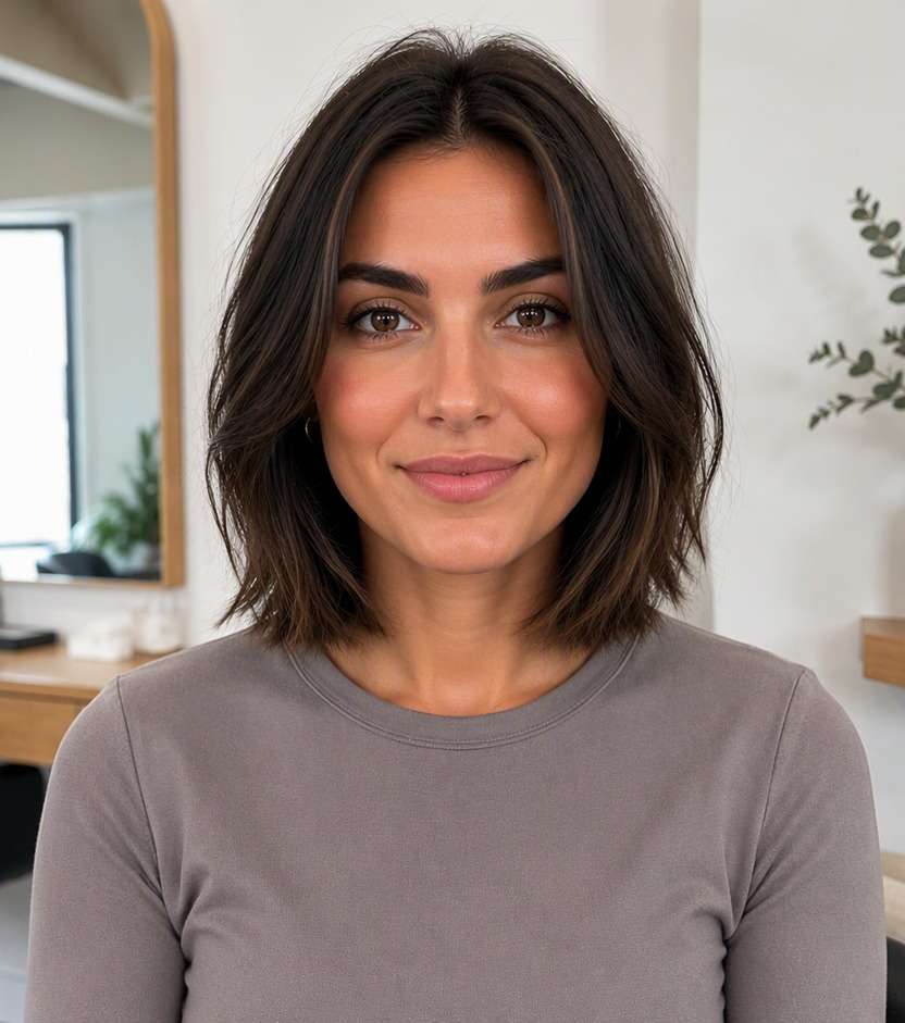 Soft layered bob haircut preview