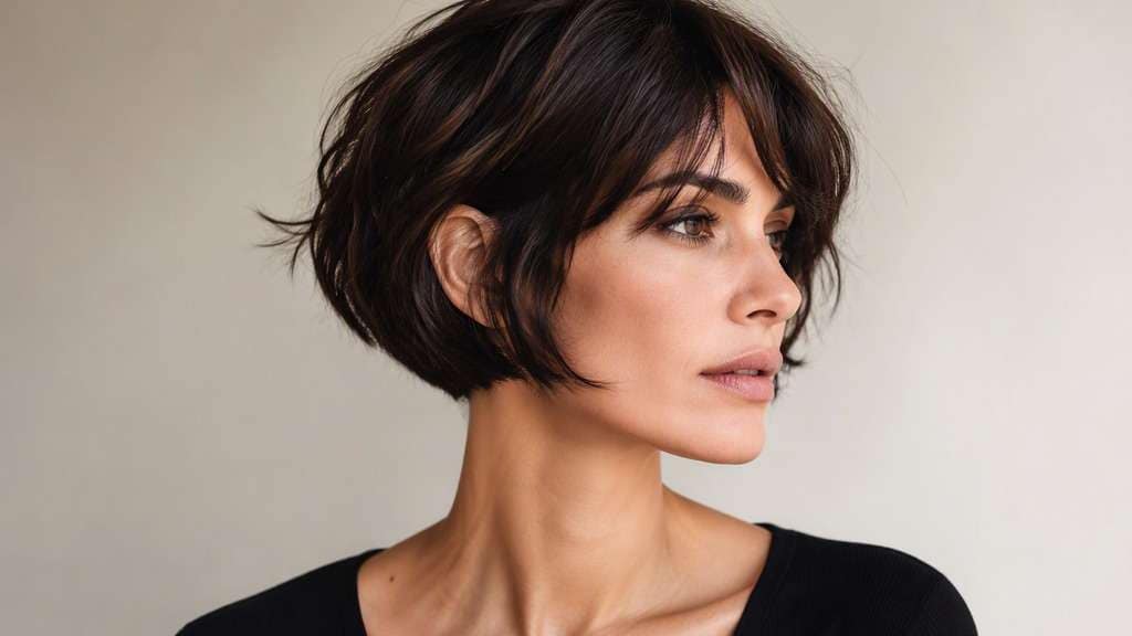 Short Shaggy Layered Bob