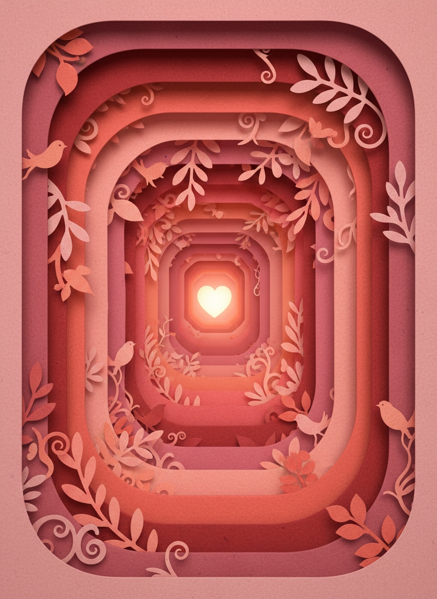 Layered Paper Heart Craft