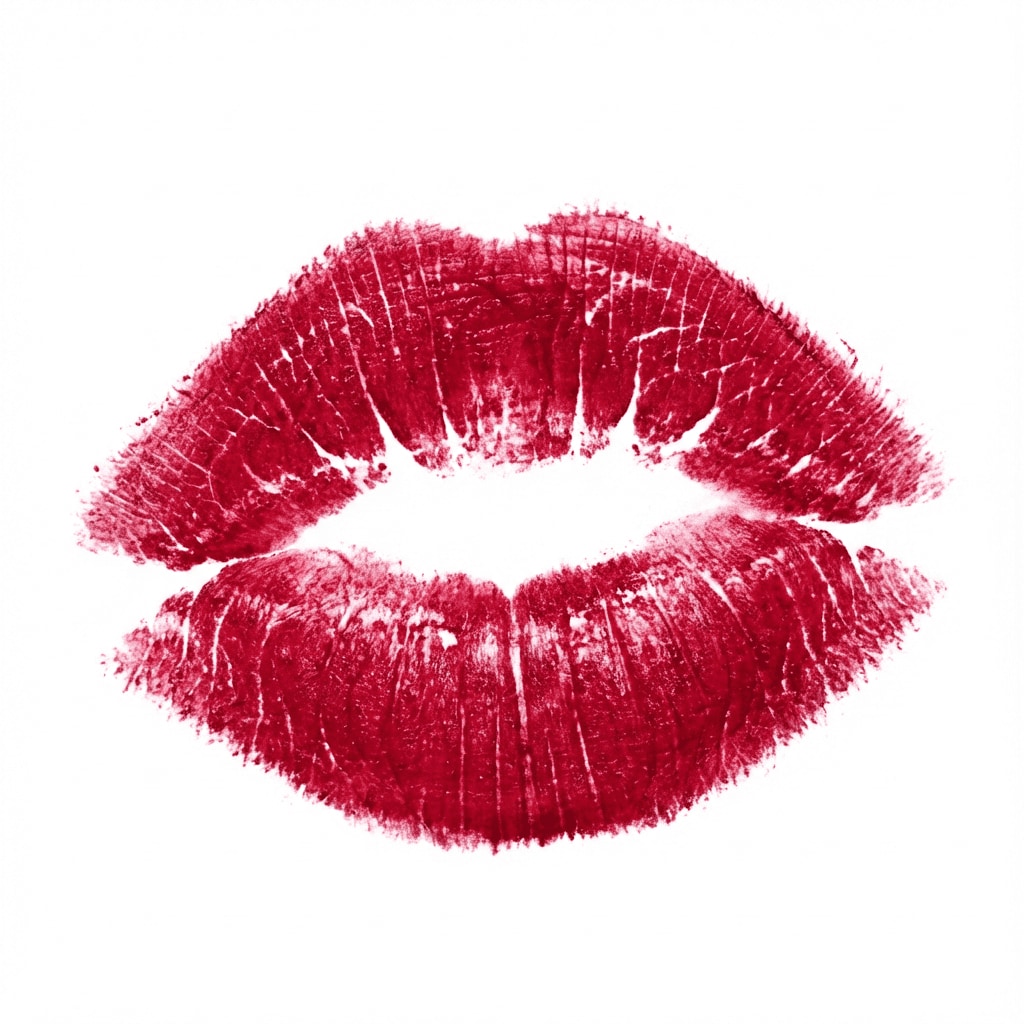 Lipstick kiss mark clipart