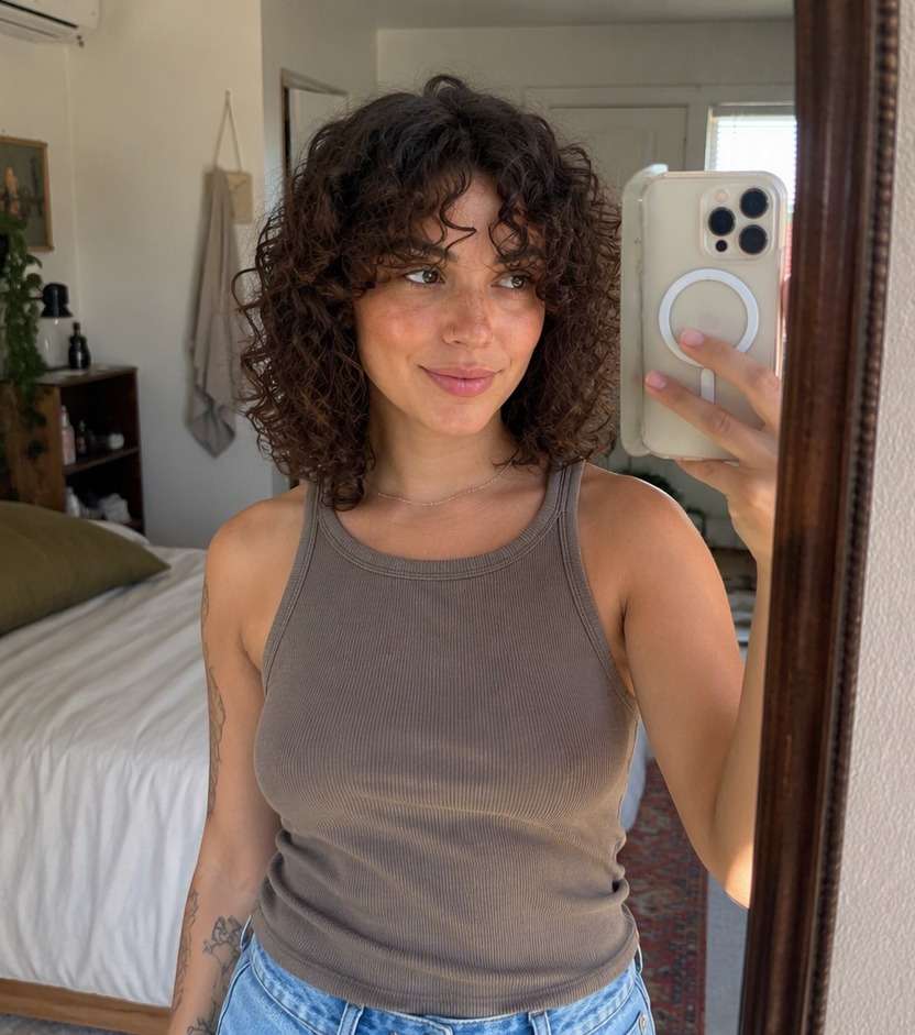 Curly Lob and Curtains