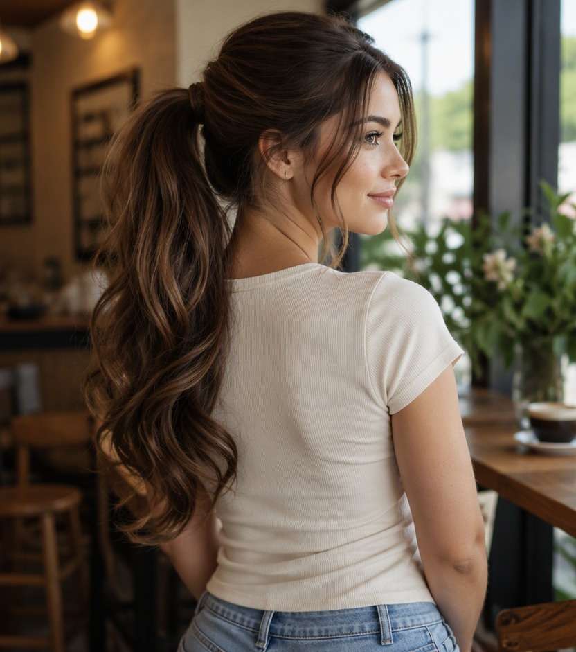 Half-Up Loose Curls hairstyle preview