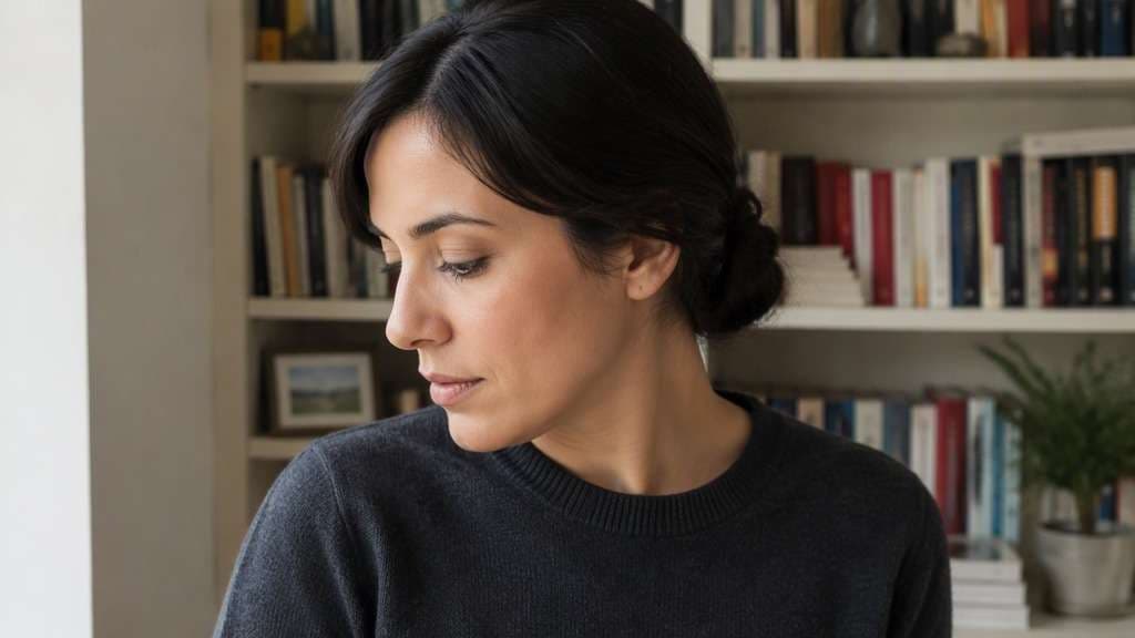 Low Bun With Side Part hairstyle