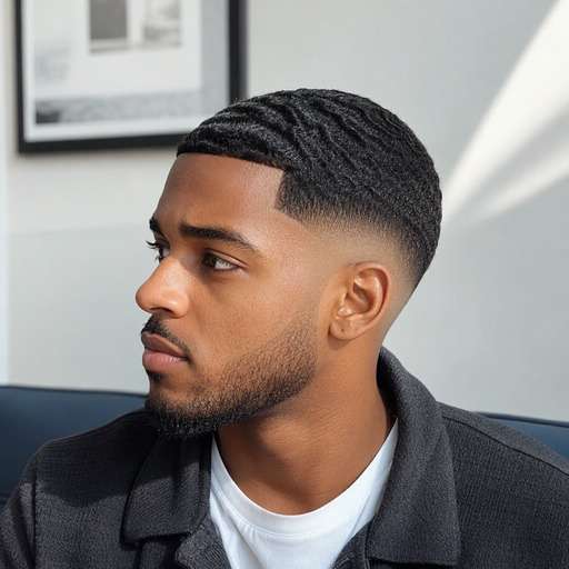 Low Drop Fade With Waves hairstyle preview