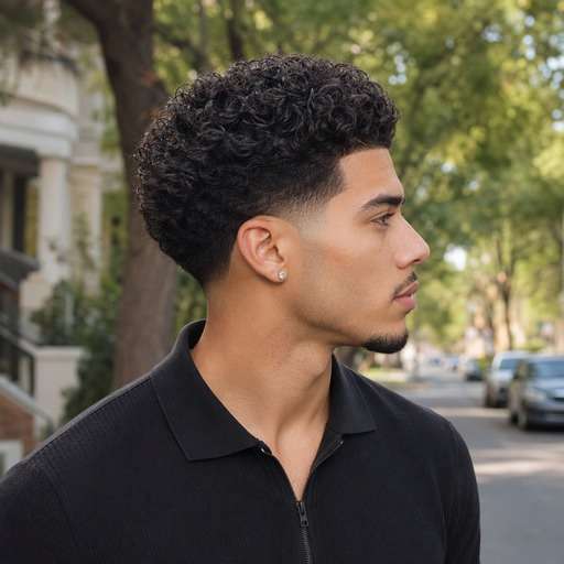 Low Drop Fade With Curls hairstyle preview