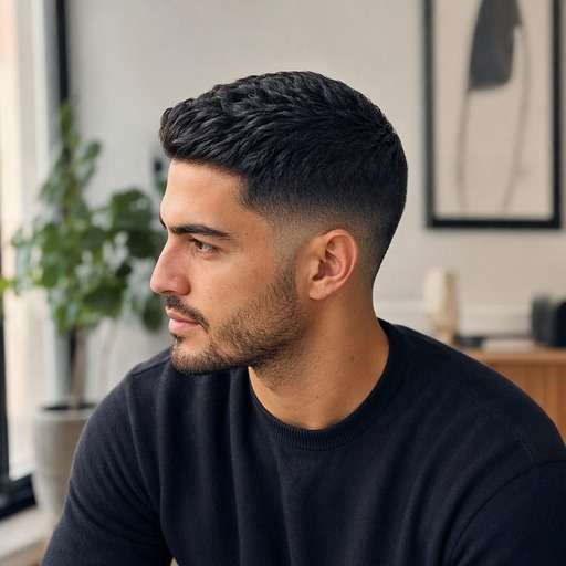 Subtle Low Drop Fade hairstyle preview