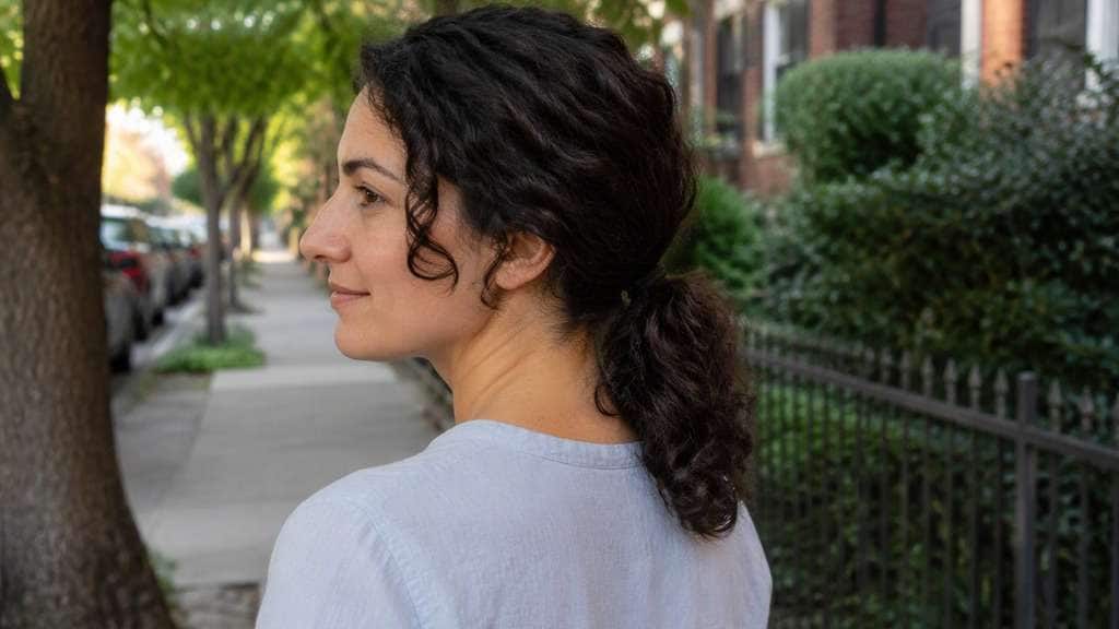Curly Low Ponytail hairstyle
