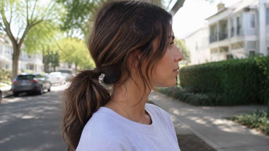 Loose Textured Low Ponytail hairstyle