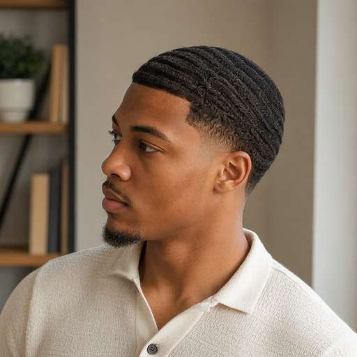 Low Taper With Waves hairstyle photo preview