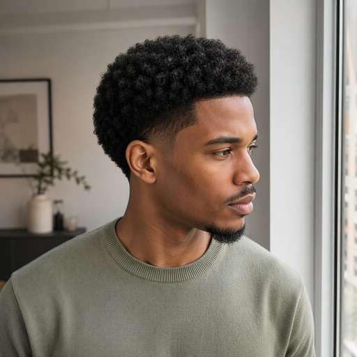 Low Taper Natural Afro hairstyle photo preview