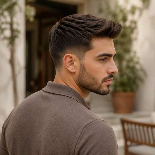 Low Taper Brush Up hairstyle photo preview