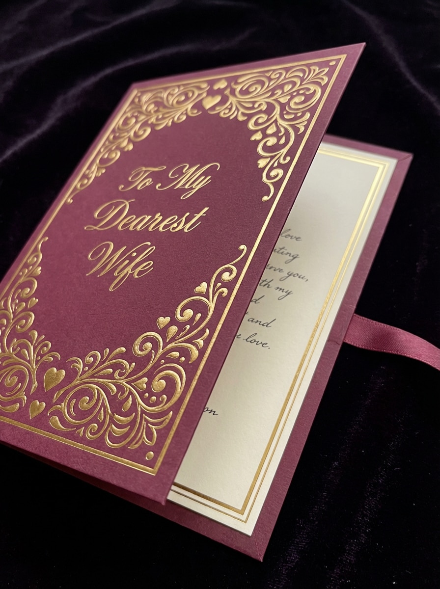 Luxury Gold Foil Valentine's Day Card Messages for Wife