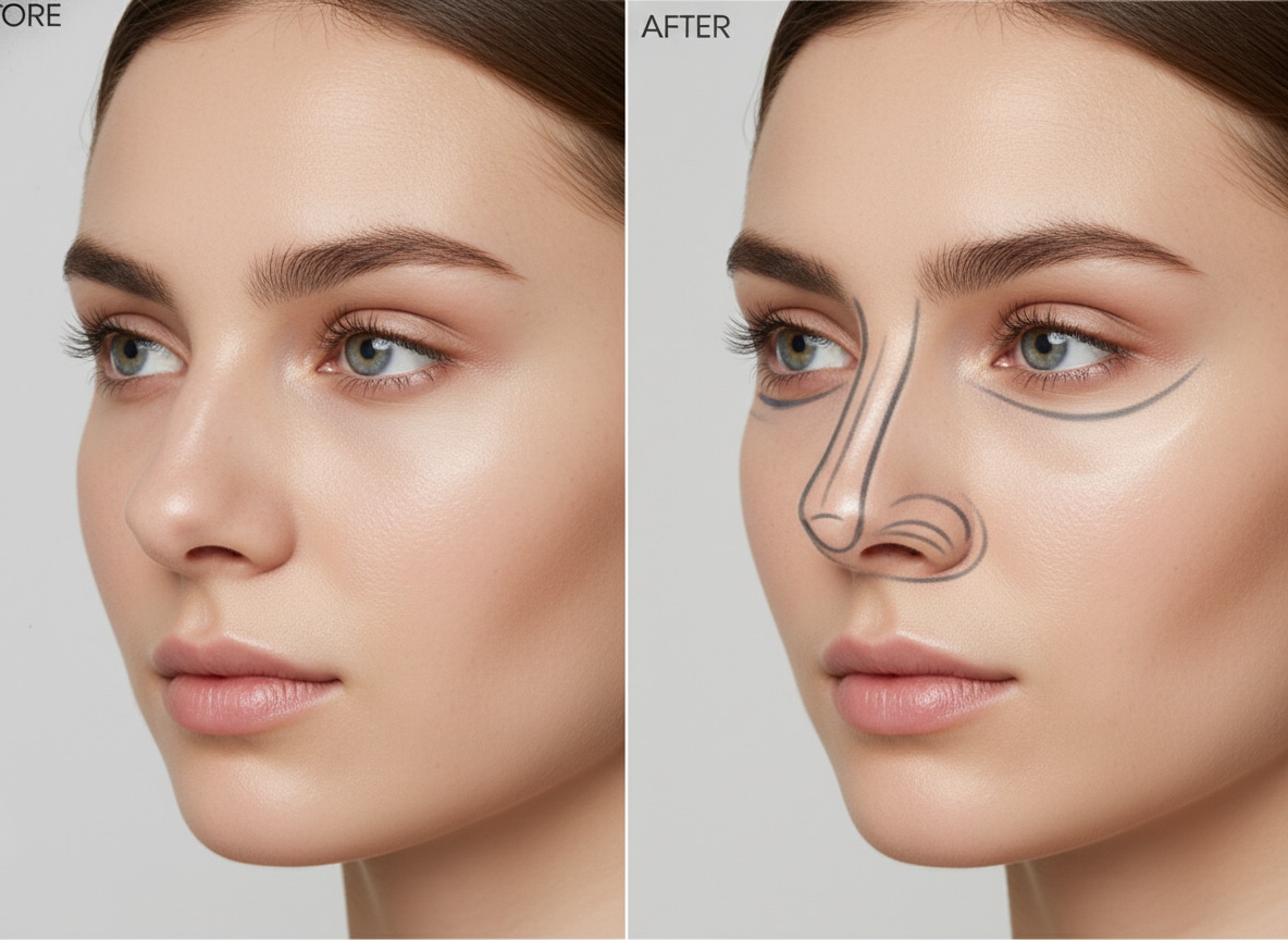 Makeup contouring based on nose type detector