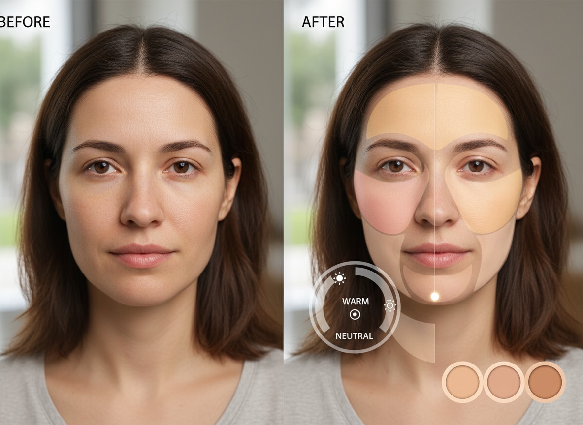 AI skin tone detector for makeup matching
